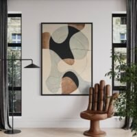 Niva | Soyut Dokulu Tablo  | Çerçeveli