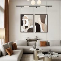 Lena Terra Duo / ikili Set | Dokulu Soyut | Çerçeveli