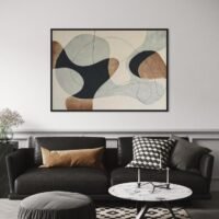 Niva | Soyut Dokulu Tablo  | Çerçeveli