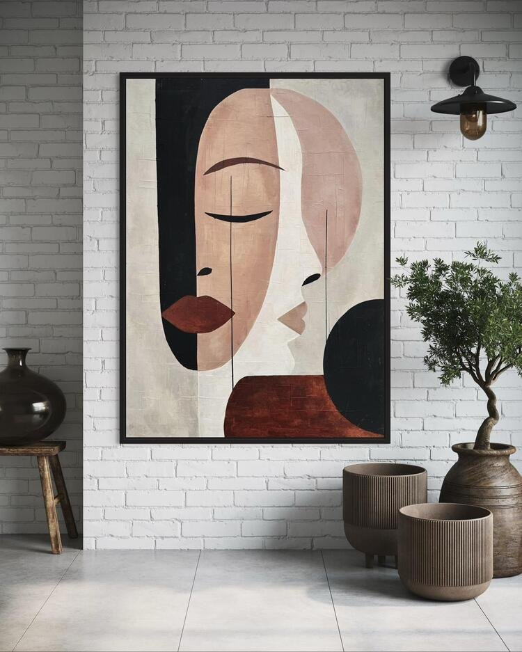 Serenite | Dokulu Soyut Tablo | Çerçeveli