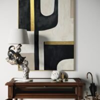 Velora | Soyut Dokulu Tablo  | Çerçeveli