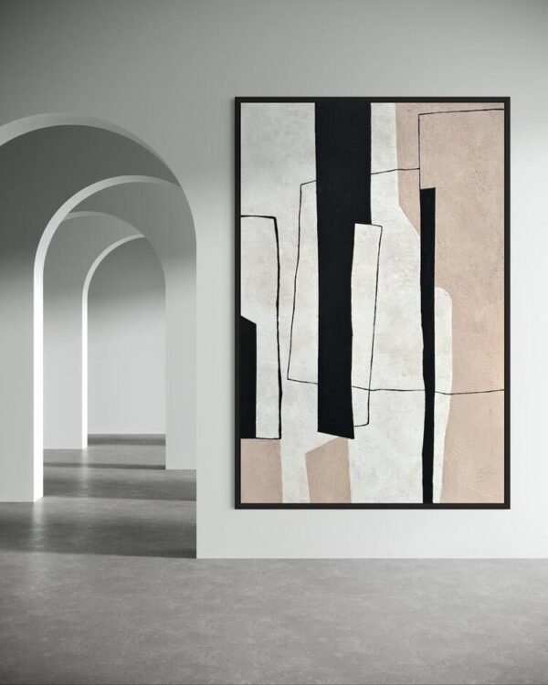 Axis | Soyut Dokulu Tablo | Çerçeveli