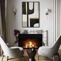 Velora | Soyut Dokulu Tablo  | Çerçeveli