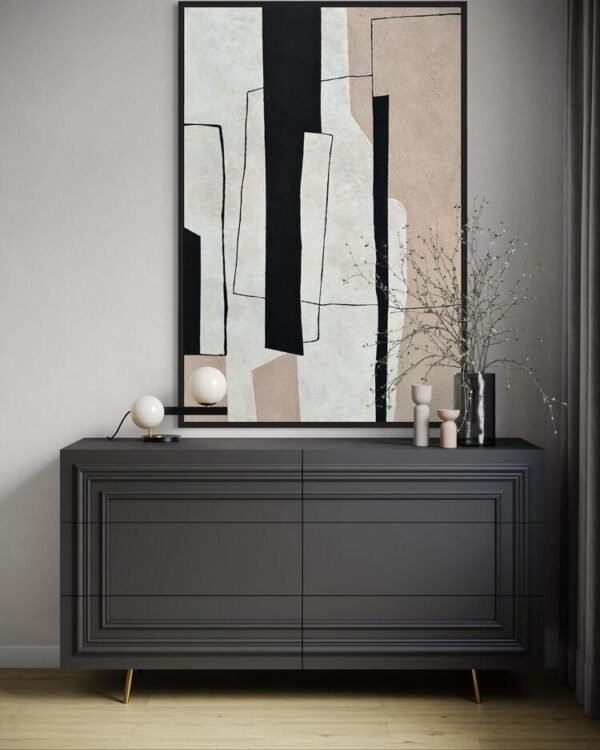 Axis | Soyut Dokulu Tablo | Çerçeveli