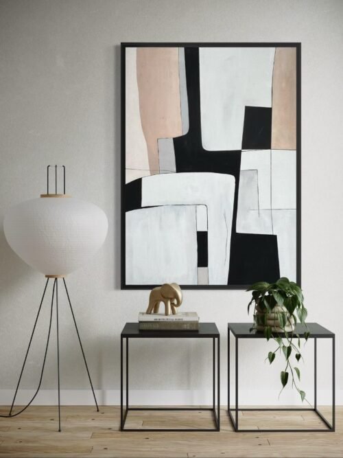 Linea | Modern Dokulu Tablo | Çerçeveli