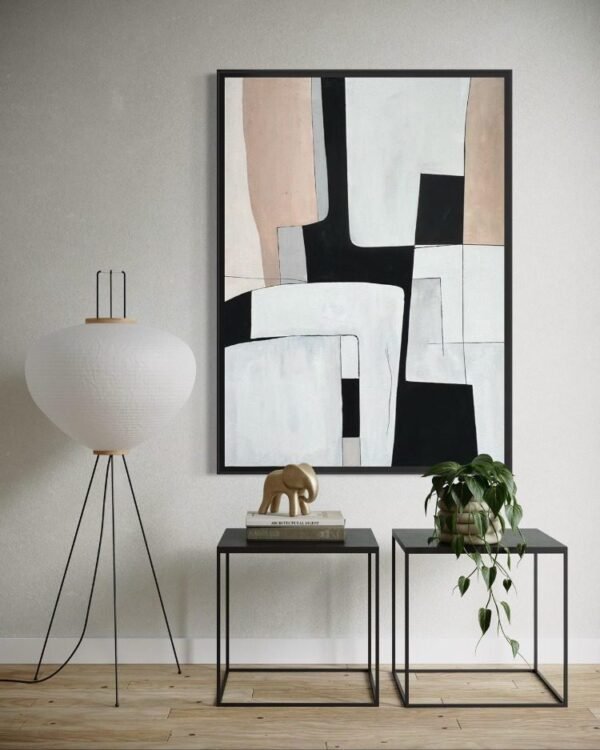 Linea | Modern Dokulu Tablo | Çerçeveli