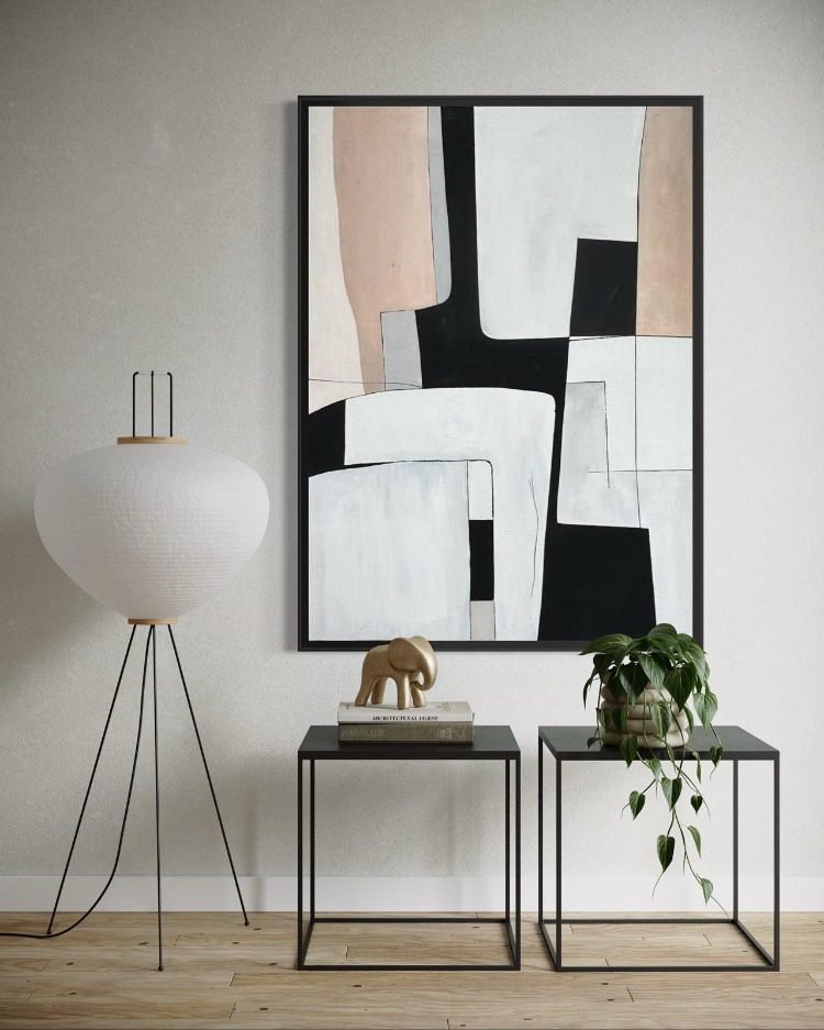 Linea | Modern Dokulu Tablo | Çerçeveli