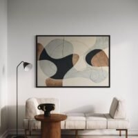 Niva | Soyut Dokulu Tablo  | Çerçeveli