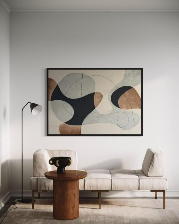 Niva | Soyut Dokulu Tablo  | Çerçeveli