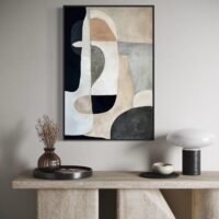 Lena | Soyut Dokulu Tablo  | Çerçeveli