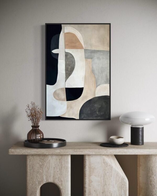 Lena | Soyut Dokulu Tablo  | Çerçeveli