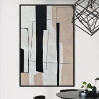 Axis | Soyut Dokulu Tablo | Çerçeveli