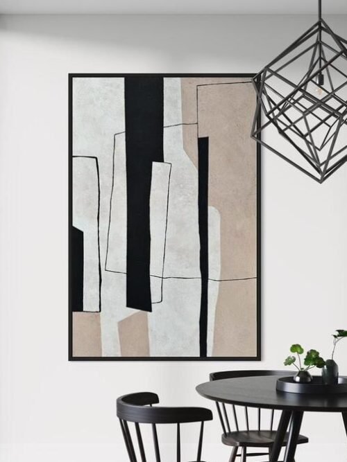 Axis | Soyut Dokulu Tablo | Çerçeveli
