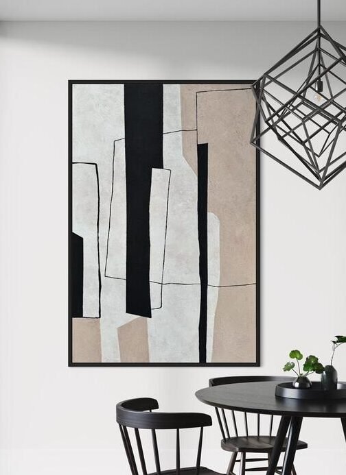 Axis | Soyut Dokulu Tablo | Çerçeveli