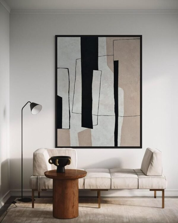 Axis | Soyut Dokulu Tablo | Çerçeveli