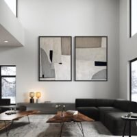 Soft Balance / ikili Set | Dokulu Soyut | Çerçeveli