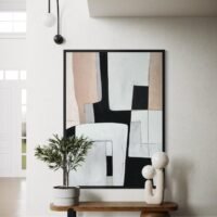 Linea | Modern Dokulu Tablo | Çerçeveli