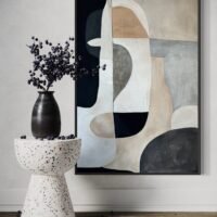 Lena | Soyut Dokulu Tablo  | Çerçeveli