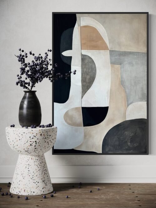 Lena | Soyut Dokulu Tablo  | Çerçeveli