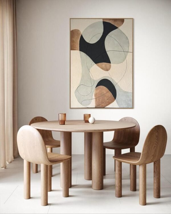 Niva | Soyut Dokulu Tablo  | Çerçeveli