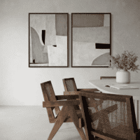 Soft Balance / ikili Set | Dokulu Soyut | Çerçeveli