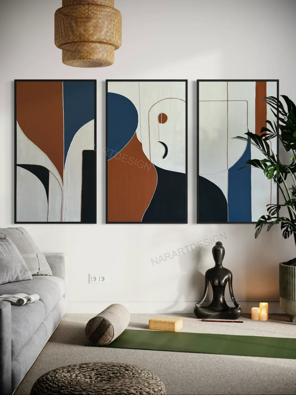 Nar Art Design - icsel-akis-3lu-dokulu-tablo