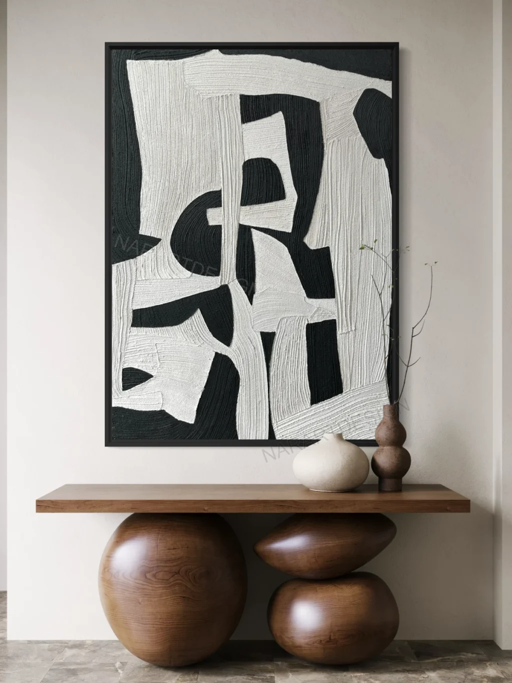 Nar Art Design - black-form-dokulu-tablo