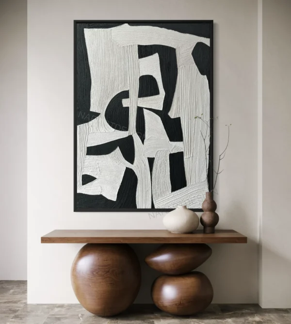 Nar Art Design - black-form-dokulu-tablo