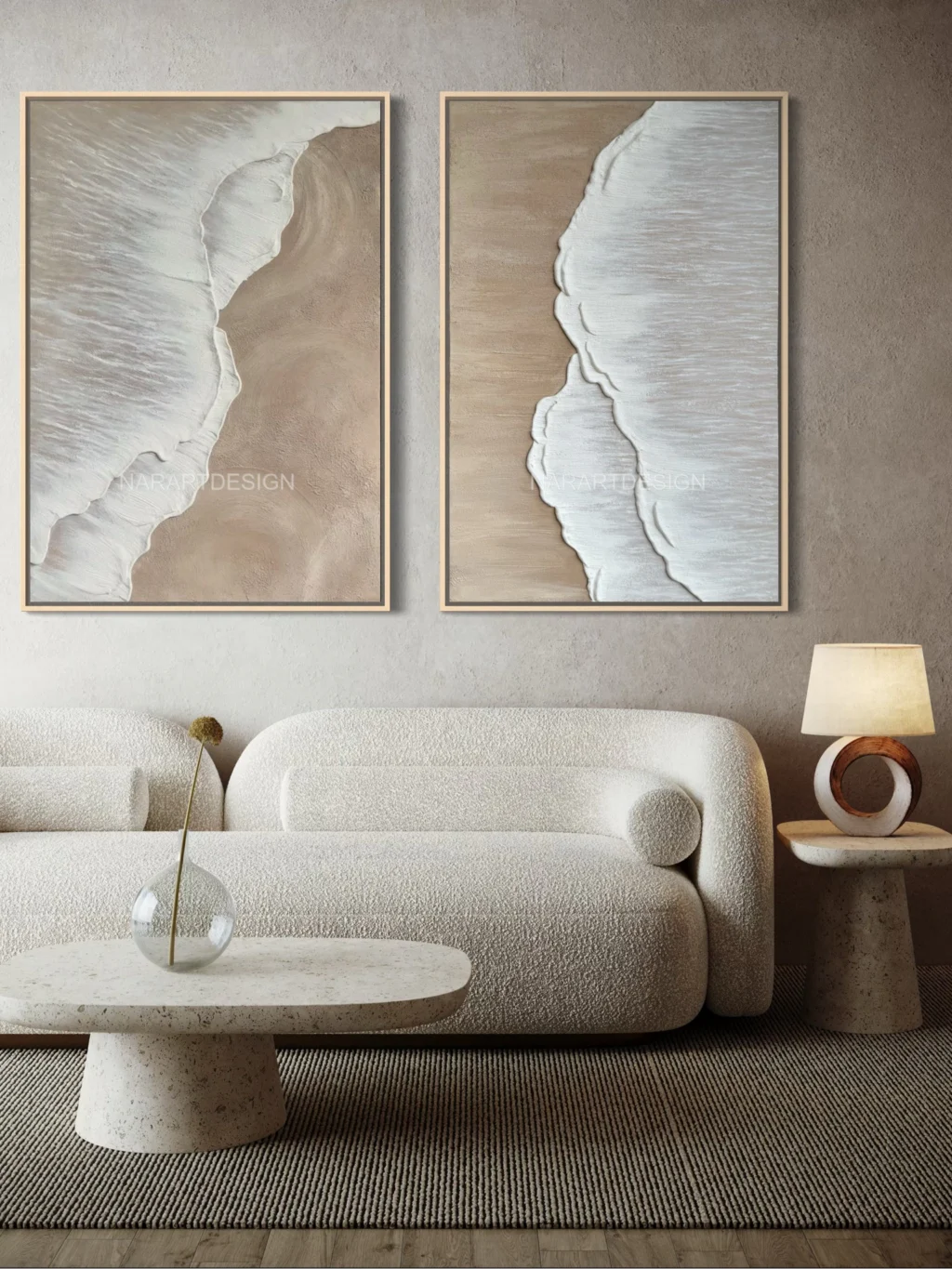 Soft Waves ikili tablo seti — mekân görünümü