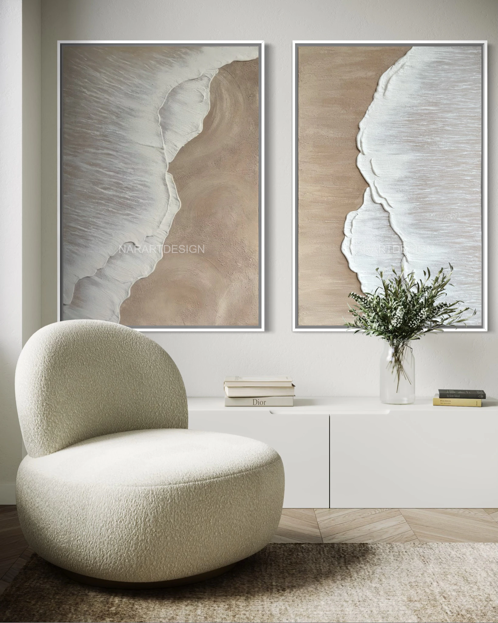 Soft Waves ikili tablo seti — mekân görünümü