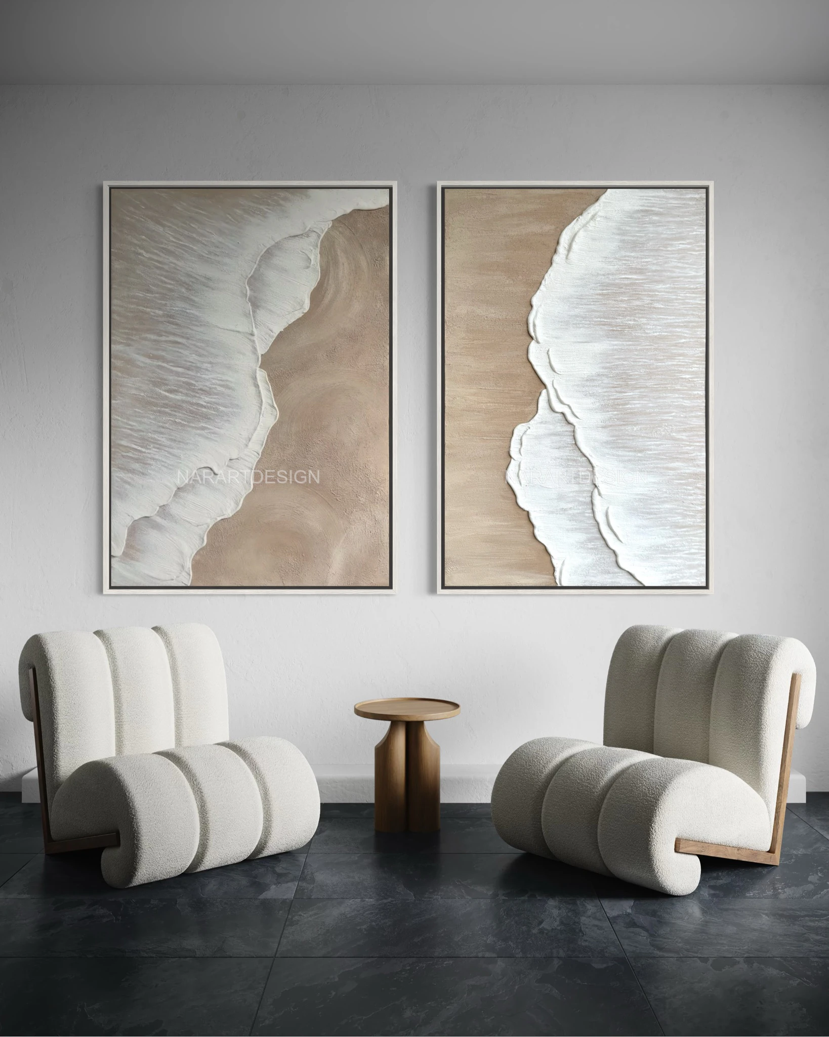 Soft Waves ikili tablo seti — mekân görünümü