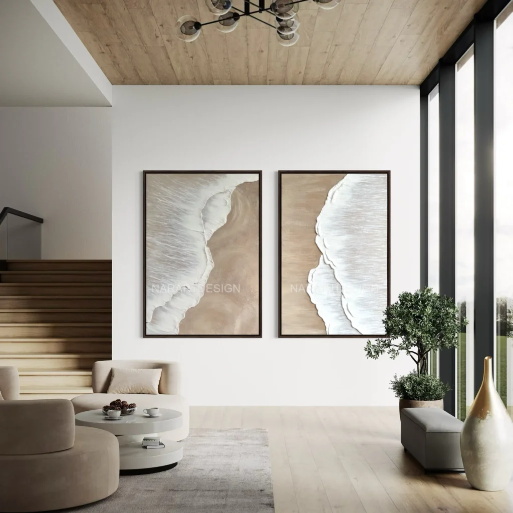 Soft Waves ikili tablo seti — mekân görünümü